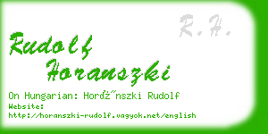 rudolf horanszki business card